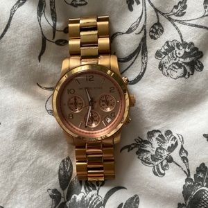 Michael Kors Runway Rose Gold Tone Watch